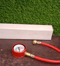 inflator gauge showing measurement scale.