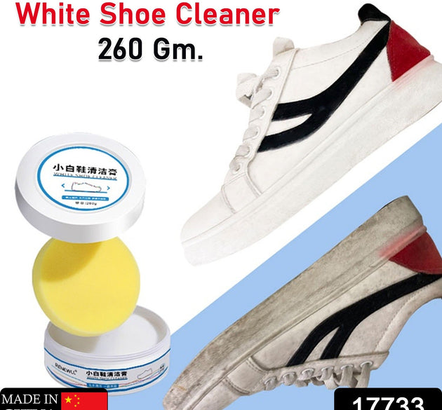 Stain Remover Cleansing Cream for Shoe Polish Sneaker Cleaning Kit Shoe Eraser Stain Remover White Rubber Sole Shoe Cleaner White Shoe Cleaning Cream Stain Remover (260 Gm)