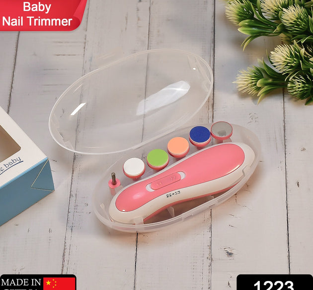 Electric baby nail trimmer with grinding heads