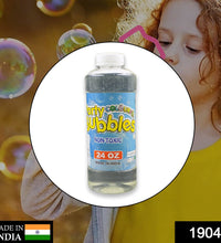 bubble gun liquid refill bottle label showing 750ml capacity