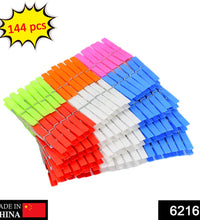 Plastic clothes clips in various colors