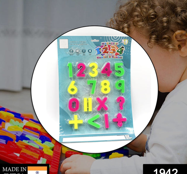 Magnetic number symbols toy set for babies, designed for interactive learning.