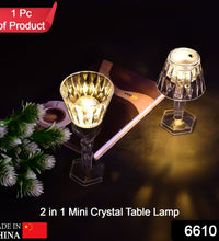 Crystal lamp with reflection effect.