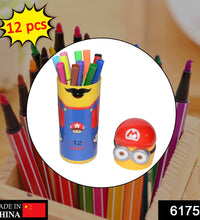 Sketch pens with Minions-themed case, showing the pack of 12.