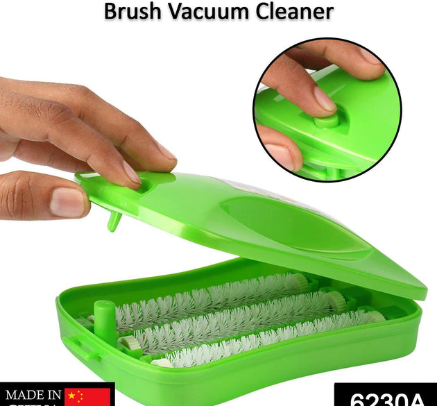 Plastic Handheld Carpet Roller Brush Cleaning with Dust Crumb Collector, Wet, and Dry Brush