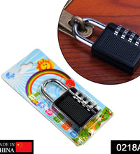 4-digit combination padlock for security.