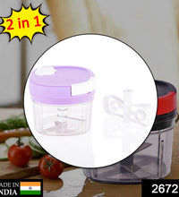 2in1 chopper and slicer with a transparent bowl for home cooking