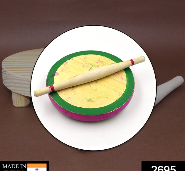 Cute kids chakla belan set, perfect for pretend play and kitchen fun at home.