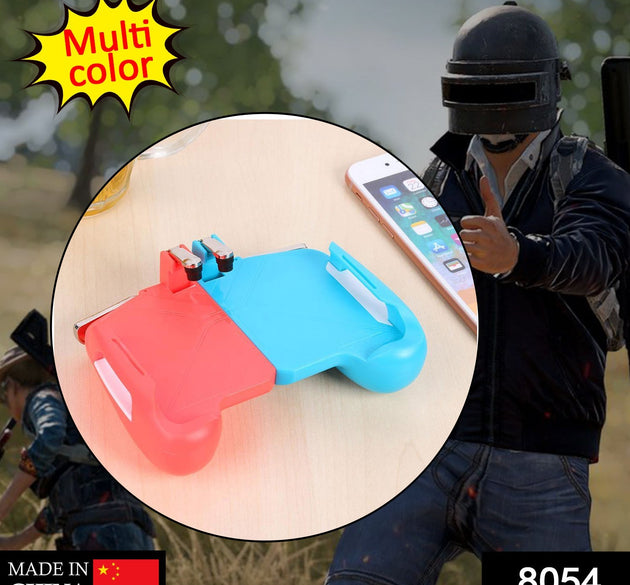 Mobile phone gamepad with joystick handles and L1/R1 triggers, designed for sensitive shooting in PUBG