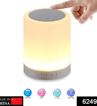 Wireless night light with Bluetooth speaker and touch controls