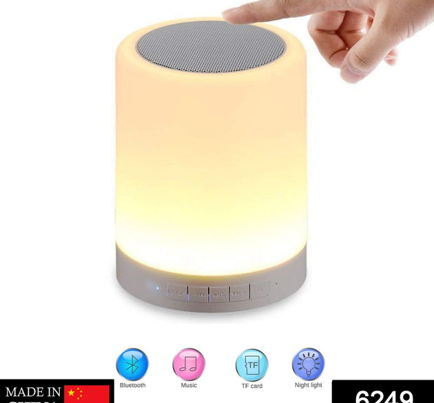 LED touch lamp with Bluetooth speaker for night use