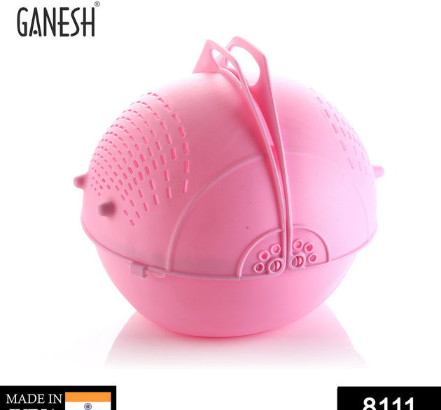 Ganesh plastic fruit and vegetable basket, shown from various angles.