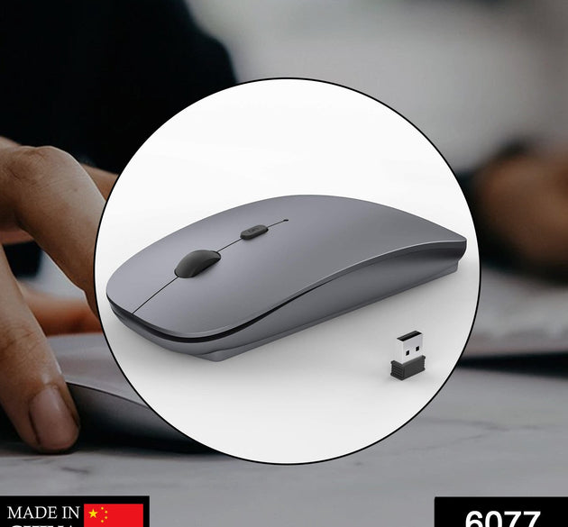 Wireless mouse for laptop, PC, Mac, and iPad, sleek design.