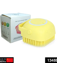 Bath brush with shampoo dispenser, silicone, massage