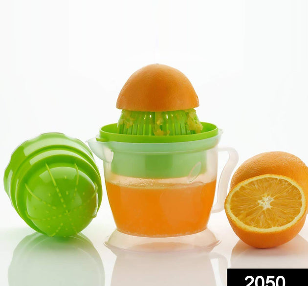 Manual orange juicer for easy and quick extraction of fresh juice.