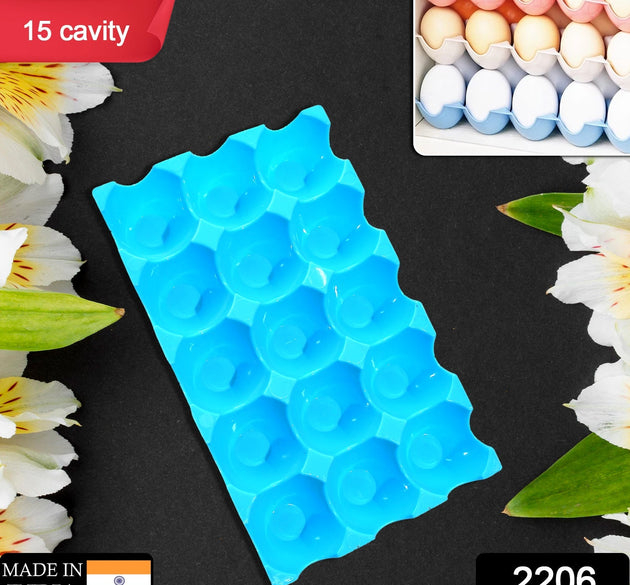 Egg tray with 15 egg slots