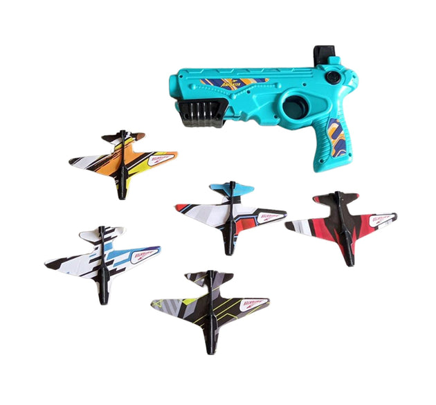 Airplane Launcher Toy with Foam Planes, 5-Pack