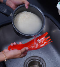 Rice washer with practical strainer