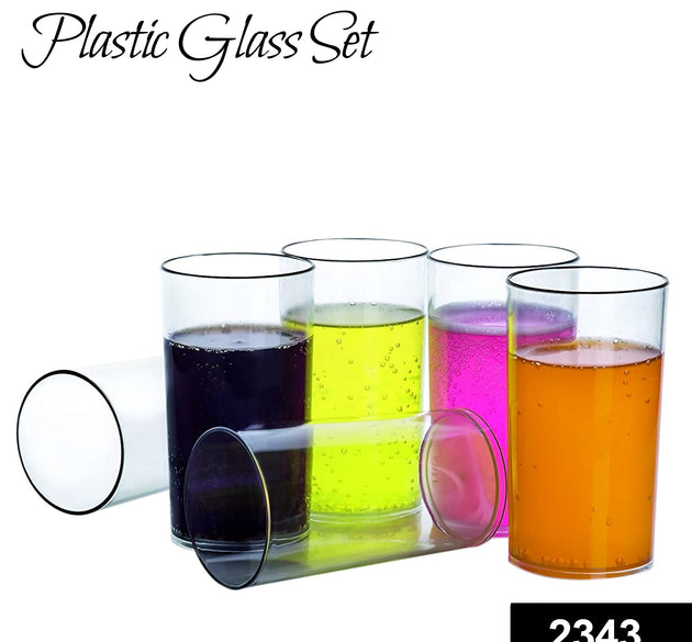 Heavy unbreakable clear plastic glasses