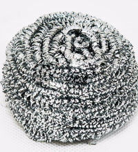 Round stainless steel scrubbers, pack of 12, perfect for tough stains.