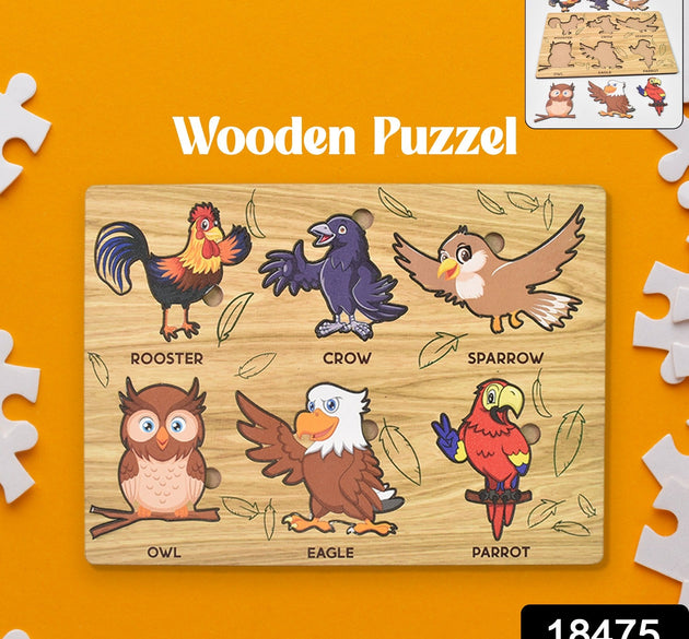 Melissa & Doug Wooden Bird Puzzle Board