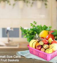 Small plastic cane basket for fruits and vegetables