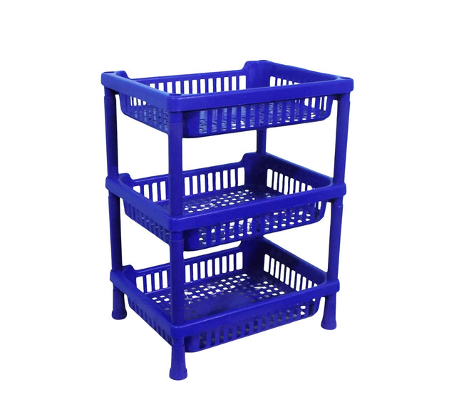 Multipurpose Plastic Storage Rack Oraganiser - 3 pcs