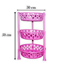 Circular plastic organizer with multiple levels for efficient storage