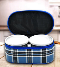 Set of three stainless steel lunch containers