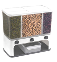 Cereal dispenser with push button and wall mount feature