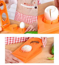 Compact egg cutter and slicer with segment features