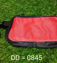 Red multipurpose pouch with zipper