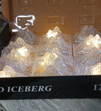 Modern plastic night light with flameless LED, iceberg design