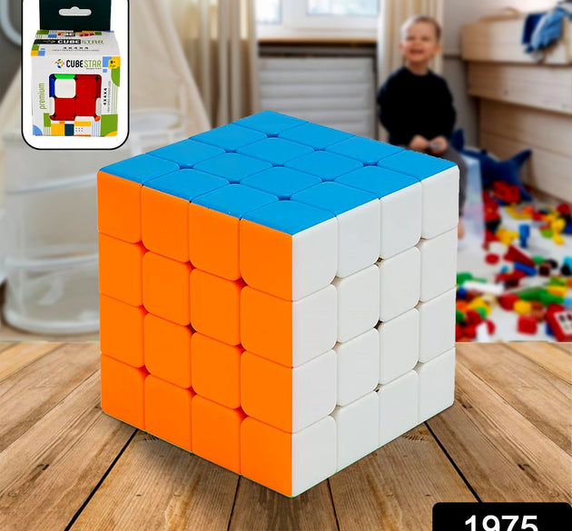 Small Puzzles Cubes 4×4×4 High Speed Sticker Less Magic Cube Game, Kids and Professionals Magic Cube Puzzle Toy, Pack of 1, 8+ Years