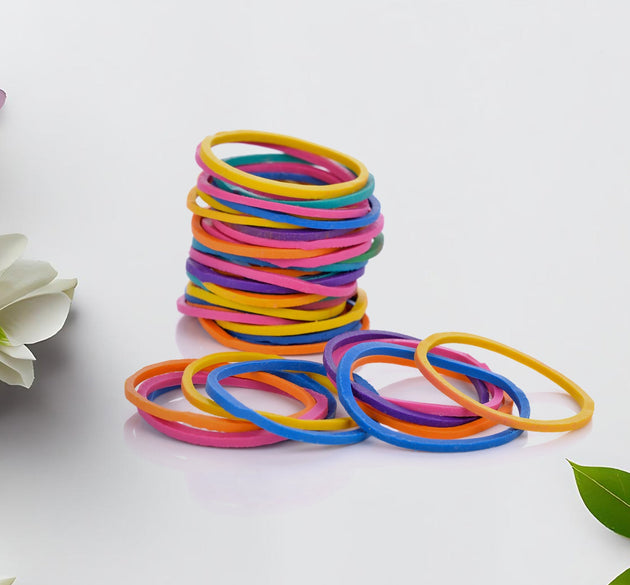 RUBBER BAND FOR OFFICE/HOME AND KITCHEN ACCESSORIES ITEM PRODUCTS, ELASTIC RUBBER BANDS, FLEXIBLE REUSABLE NYLON ELASTIC UNBREAKABLE, FOR STATIONERY, SCHOOL MULTICOLOR