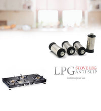 Durable stainless steel stove legs.