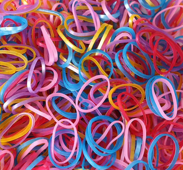 Multicolor Rubber Bands (Elastic & Reusable, Office & Home)