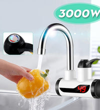 Geyser faucet with instant heating for convenient hot water access.