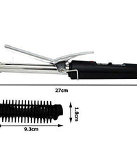 Compact and durable black curling iron rod for women.