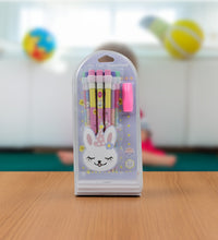 Fun pencil set with sharpener, ideal for school and parties