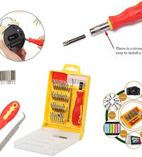 Screwdriver set with organized magnetic holder