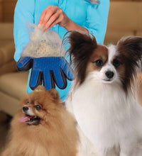 5-finger glove for removing pet hair.