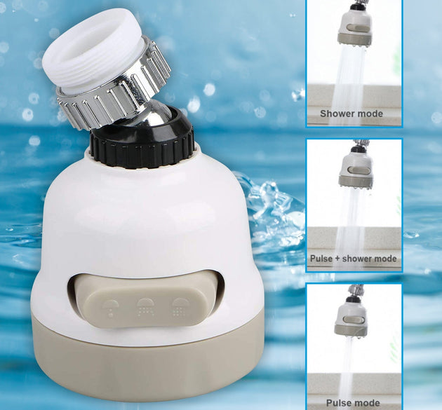 Water-saving faucet nozzle with splash-proof design