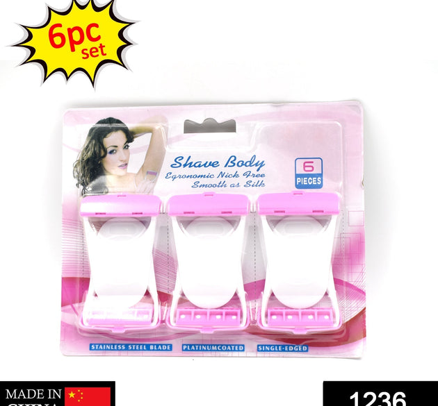 Disposable Body Skin Hair Removal Razor for Women  Pack of 6