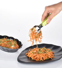 Durable multi-purpose tongs for serving salads and other foods at home.