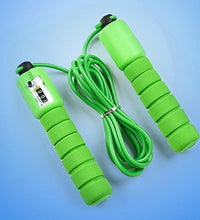 Electronic counting skipping rope for workouts.