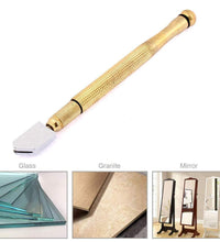 Precision glass cutter in gold.