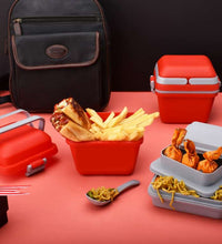 Secure airtight lunch box with convenient handle