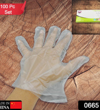 Clear disposable gloves for multipurpose use