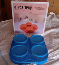 Airtight containers for kitchen storage with a tray